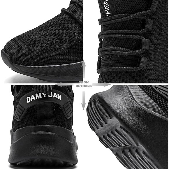 Brand New Women Black Ethylene Vinyl Acetate ZMBCYG Running Walking Sneakers - Picture 5 of 9